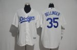 Los Angeles Dodgers #35 Cody Bellinger Majestic White Cool Base Stitched Jersey