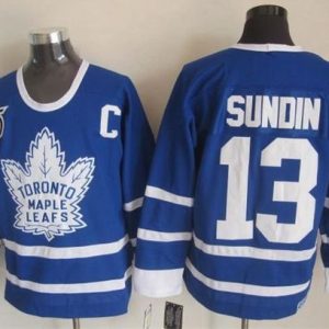 Maple Leafs #13 Mats Sundin Blue 75th CCM Throwback Stitched Jersey