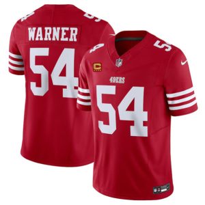 San Francisco 49ers #54 Fred Warner Red 2024 F.U.S.E. With 4-Star C Patch Vapor Untouchable Limited Stitched Jersey