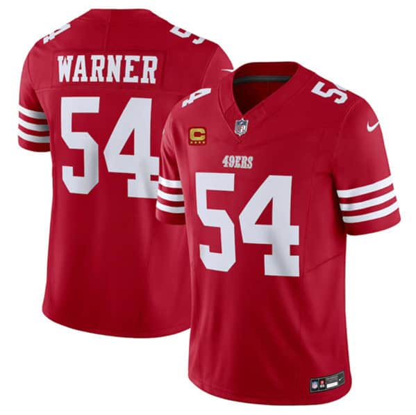 San Francisco 49ers #54 Fred Warner Red 2024 F.U.S.E. With 4-Star C Patch Vapor Untouchable Limited Stitched Jersey