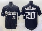 Detroit Tigers #20 Spencer Torkelson Black 'Motor Gothic Edition' Vapor Premier Limited Stitched Jersey