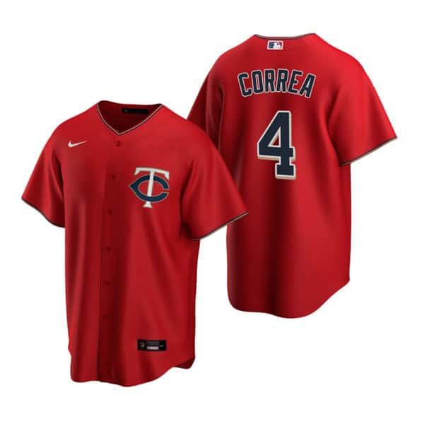 Minnesota Twins #4 Carlos Correa Red Cool Base Stitched Jersey