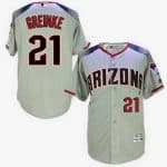 Diamondbacks #21 Zack Greinke Gray Brick New Cool Base Stitched Jersey