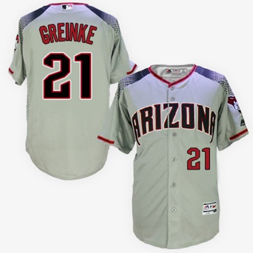 Diamondbacks #21 Zack Greinke Gray Brick New Cool Base Stitched Jersey