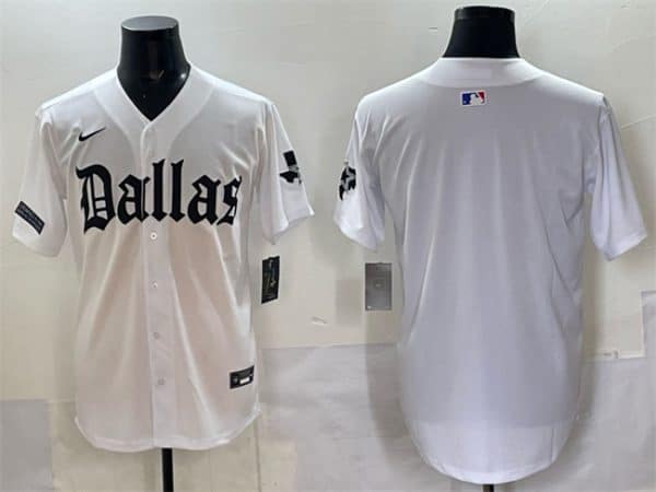 Dallas Cowboys Blank White 'Gothic Lone Star Edition' Limited Stitched Jersey
