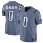 New England Patriots #0 Christian Gonzalez 2025 F.U.S.E. ¡°Rivalries¡± Vapor Limited Football Stitched Jersey