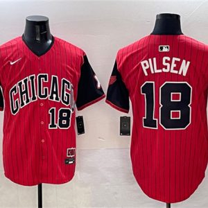 Chicago White Sox #18 Pilsen Red Black 2025 City Connect Limited Stitched Jersey
