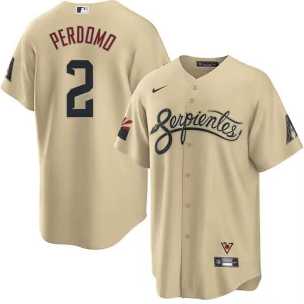 Arizona Diamondbacks #2 Geraldo Perdomo 2021 Gold City Connect Cool Base Stitched Jersey