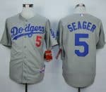 Dodgers #5 Corey Seager Grey Cool Base Stitched Jersey