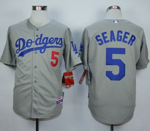 Dodgers #5 Corey Seager Grey Cool Base Stitched Jersey