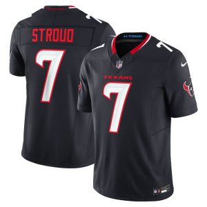 Custom Any name Houston Texans #7 C.J. Stroud Navy Vapor F.U.S.E. Limited Jersey Men Women Youth