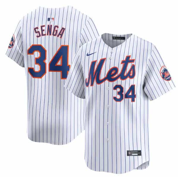 New York Mets #34 Kodai Senga White 2024 Home Limited Stitched Jersey