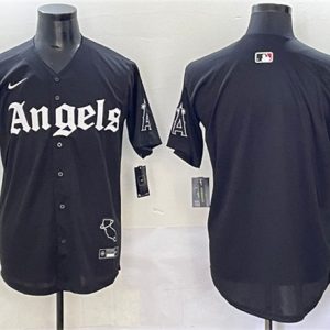 Los Angeles Angels Blank Black 'Gothic Halo Edition' Vapor Limited Stitched Jersey