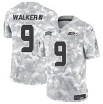 Seattle Seahawks #9 Kenneth Walker III Arctic Camo 2024 F.U.S.E. Salute To Service Limited Stitched Jersey