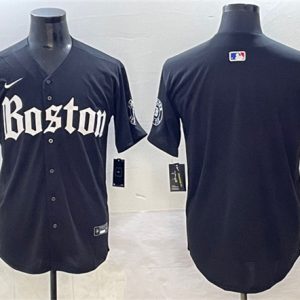 Boston Red Sox Blank Black Gothic Vapor Limited Stitched Jersey