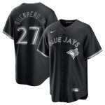 Toronto Blue Jays #27 Vladimir Guerrero Jr. Black Lights Out Limited Stitched Jersey
