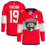 Florida Panthers #19 Matthew Tkachuk Red 2024 Stanley Cup Final Patch Stitched Jersey