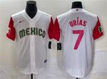 Mexico #7 Julio Ur¨ªas 2023 White Red World With Patch Classic Stitched Jersey