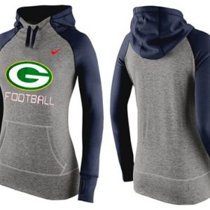 Nike Green Bay Packers Performance Hoodie Grey Dark Blue
