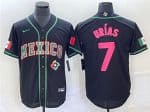 Mexico #7 Julio Ur¨ªas 2023 Black World With Patch Classic Stitched Jersey