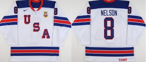 USA Customized White World Junior Championships Stitched Jersey