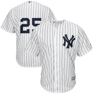 New York Yankees #25 Gleyber Torres White Player Stitched Jersey