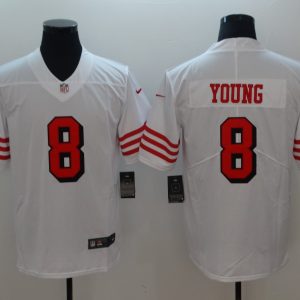 San Francisco 49ers #8 Steve Young White Vapor Untouchable Player Limited Stitched Jersey