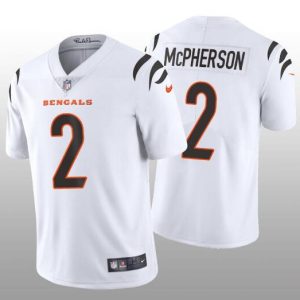 Cincinnati Bengals #2 Evan McPherson White Vapor Untouchable Limited Stitched Jersey