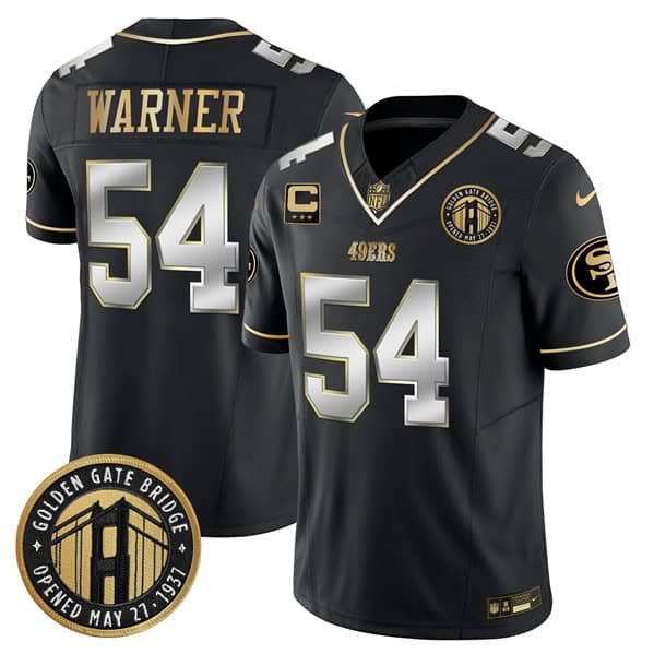 San Francisco 49ers #54 Fred Warner Black F.U.S.E. Golden Gate Bridge With 3-Star C Patch Vapor Limited Stitched Jersey
