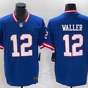 New York Giants #12 Darren Waller Blue Classic 2023 F.U.S.E. Vapor Untouchable Limited Stitched Jersey