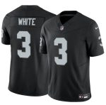 Las Vegas Raiders #3 Zamir White Black F.U.S.E. Vapor Stitched Jersey
