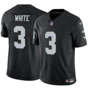 Las Vegas Raiders #3 Zamir White Black F.U.S.E. Vapor Stitched Jersey