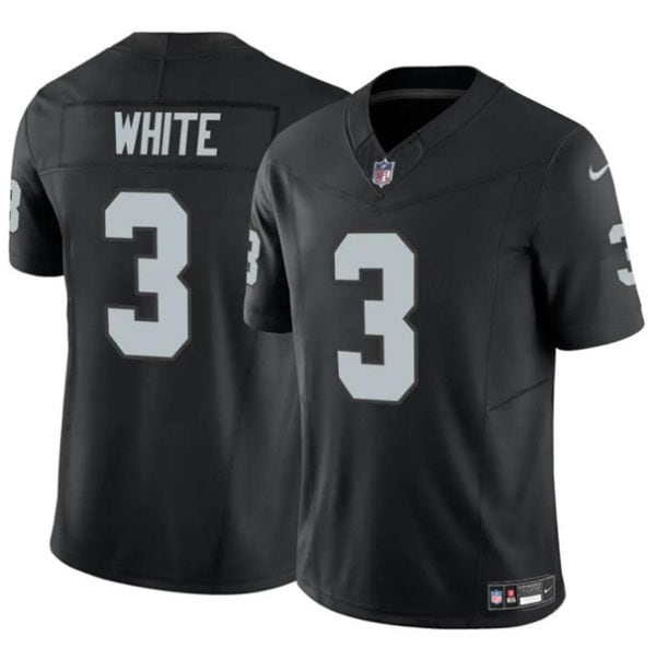 Las Vegas Raiders #3 Zamir White Black F.U.S.E. Vapor Stitched Jersey