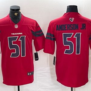 Houston Texans #51 Will Anderson Jr. Red Vapor Untouchable Football Stitched Jersey
