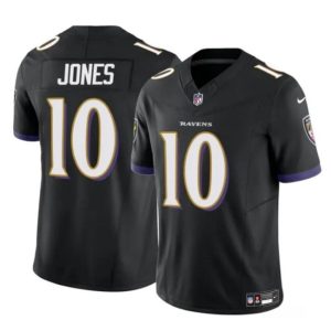 Baltimore Ravens #10 Emory Jones Black 2023 F.U.S.E Vapor Limited Jersey