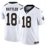 New Orleans Saints #18 Spencer Rattler White F.U.S.E. Vapor Limited Stitched Jersey