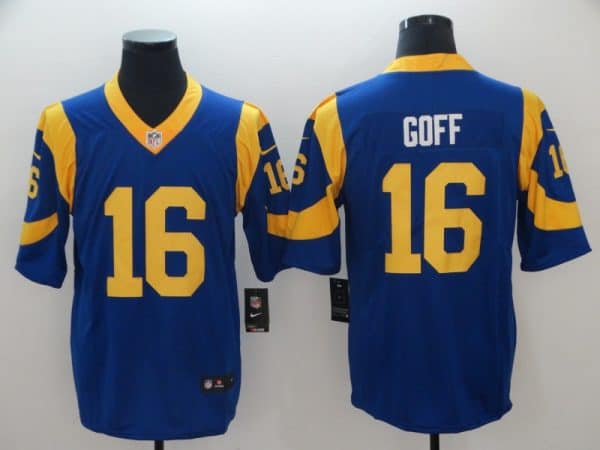 Rams #16 Jared Goff Royal Blue Vapor Untouchable Limited Stitched Jersey