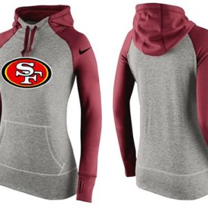 Nike San Francisco 49ers Performance Hoodie Grey Red_3
