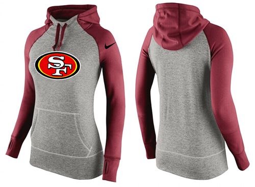 Nike San Francisco 49ers Performance Hoodie Grey Red_3