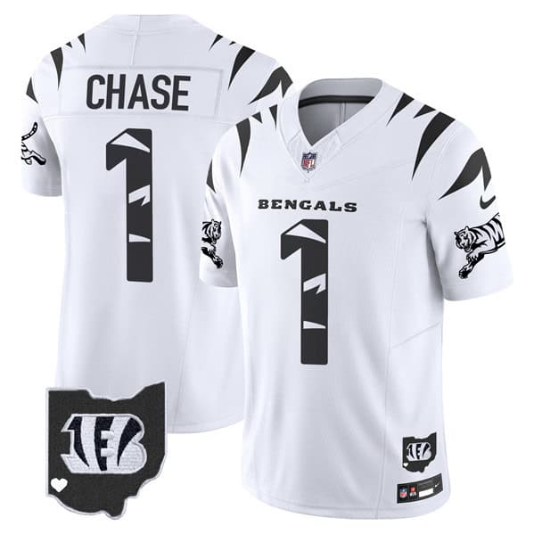 Cincinnati Bengals #1 Ja'Marr Chase White Limited F.U.S.E. Special Vapor Untouchable Limited Stitched Jersey