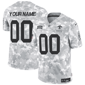 New Orleans Saints Custom Arctic Camo 2024 F.U.S.E. Salute To Service Limited Stitched Jersey
