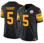 Pittsburgh Steelers #5 Jalen Ramsey Black 2025 F.U.S.E. Color Rush Vapor Limited Football Stitched Jersey