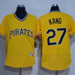 Pirates #27 Jung-Ho Kang Gold Flexbase Authentic Collection Cooperstown Stitched Jersey