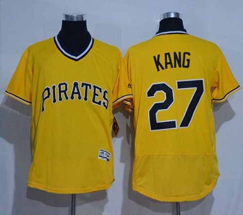 Pirates #27 Jung-Ho Kang Gold Flexbase Authentic Collection Cooperstown Stitched Jersey