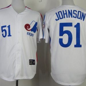 Mitchell And Ness Expos #51 Randy Johnson White Throwback Stitched Jersey