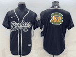 Green Bay Packers Black Reflective Team Big Logo With Patch Cool Base Stitched Baseball Jersey