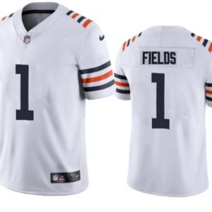 Chicago Bears #1 Justin Fields White Vapor Untouchable Limited Stitched Jersey