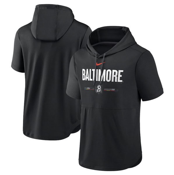 Baltimore Orioles Black 2023 City Connect Short Sleeve Pullover Hoodie