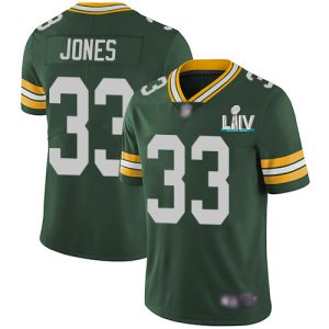 Green Bay Packers #33 Aaron Jones Green Super Bowl LIV Vapor Untouchable Stitched Limited Jersey