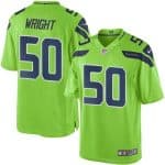 Seahawks #50 K.J. Wright Green Stitched Limited Rush Nike Jersey